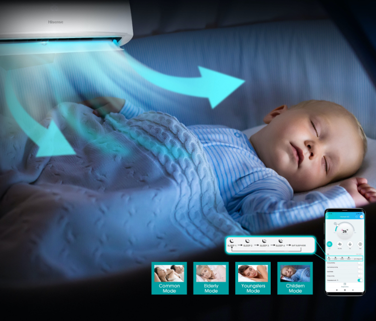 Hisense Energy Pro Air Conditioner - 4 Sleep Modes