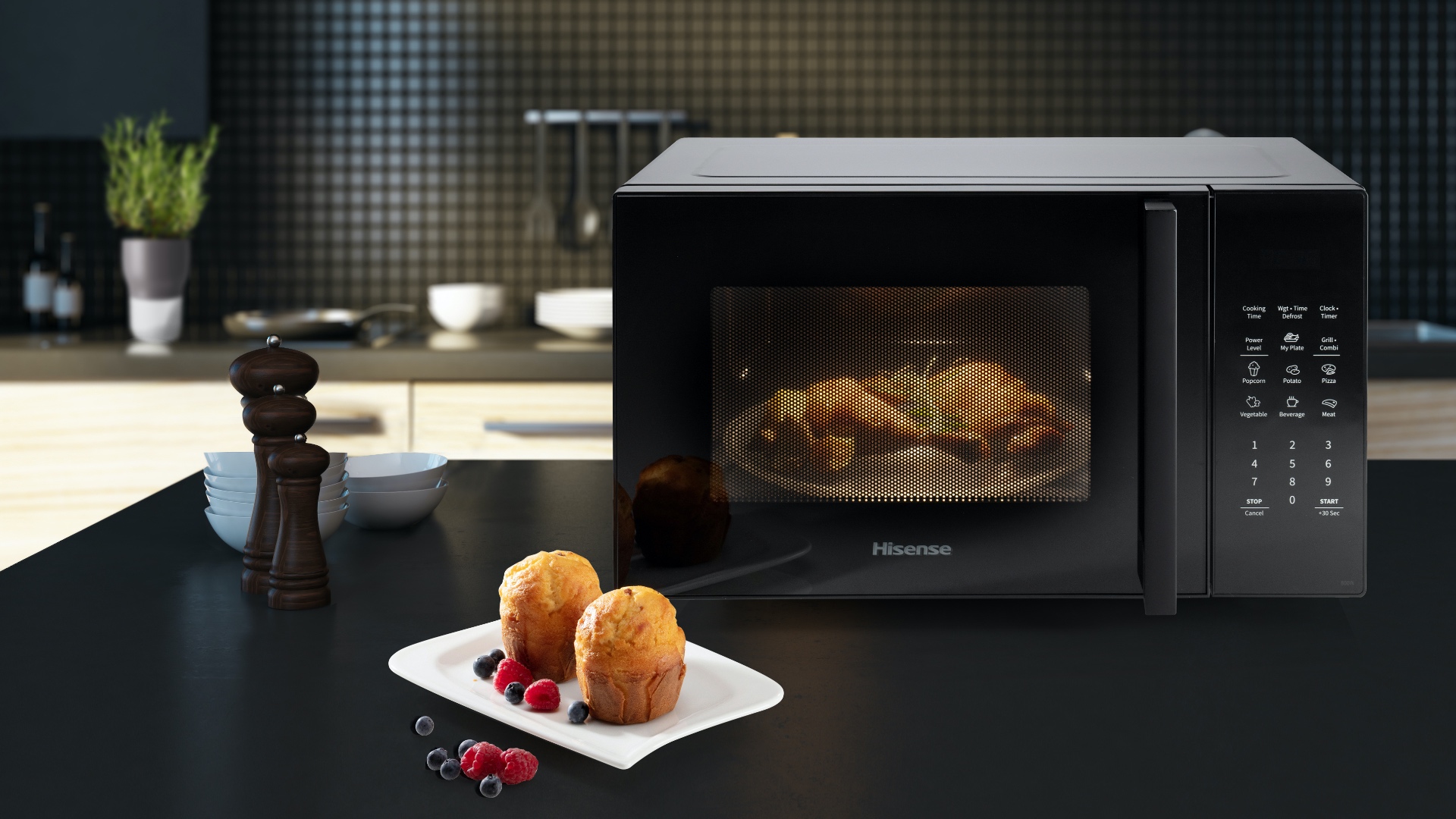 Hisense Freestanding Microwave H28MOBS8HGUK - Key Visual