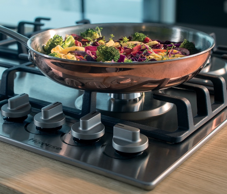 Hisense Gas Hob GM663XB - Cast Iron Pan Support