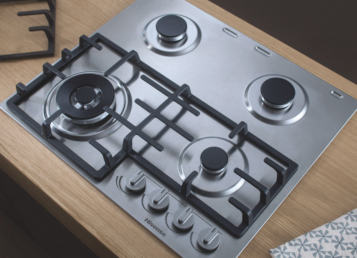 Hisense Gas Hob GM663XB - Easy Clean Surface