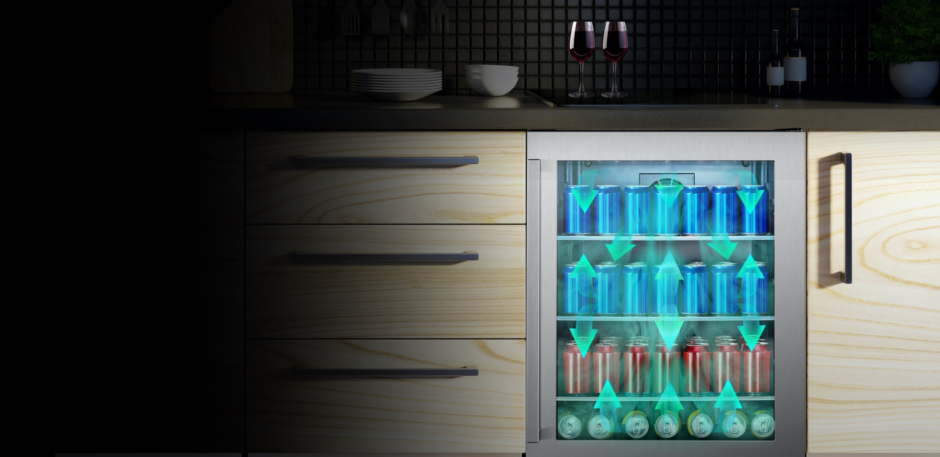 Hisense JC-138YB Can Beverage Cabinet - Frost-Free