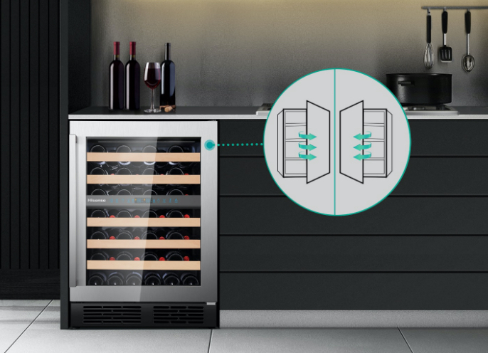 Hisense Wine Cabinet JC-128 - Reversible Door